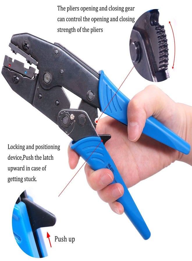 Twidec كماشة تجعيد الأسلاك Twidec/Ratchet، أداة تجعيد طرفية بسقاطة، أداة تجعيد أسلاك لتجعيد الأطراف الأنبوبية، موصلات أنثوية من النايلون على شكل مجرفة HS-07FL - Image 4